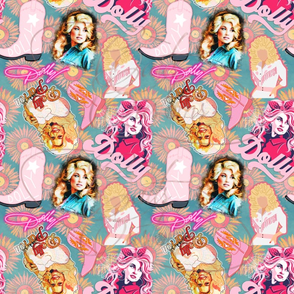 Golly Miss Dolly Seamless Pattern