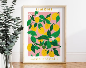 Amalfi Lemon Digital Download Print | Printable | Italy, Travel, Souvenir, Fruit, Wall Art, Poster, Multiple Sizes, Dorm Room Decor