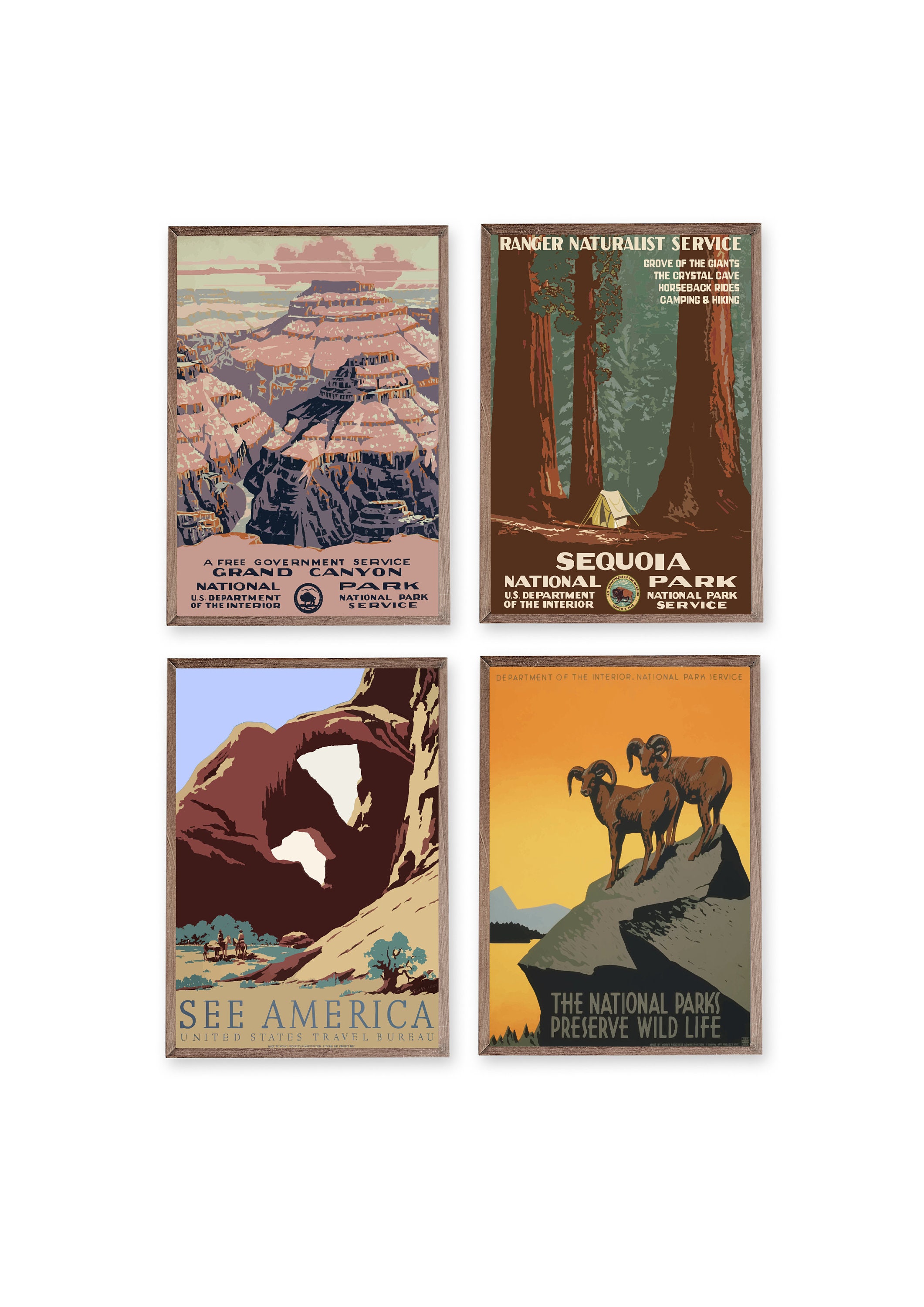 National Parks Vintage Postcards – Michigan Studio