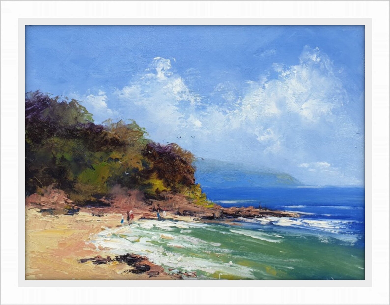 Australian Seascape Original Oil Painting Framed & Ready To Etsy