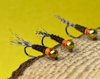 Tungsten Bead Head Barbless Perdigon Nymphs| Sizes 12, 14, 16