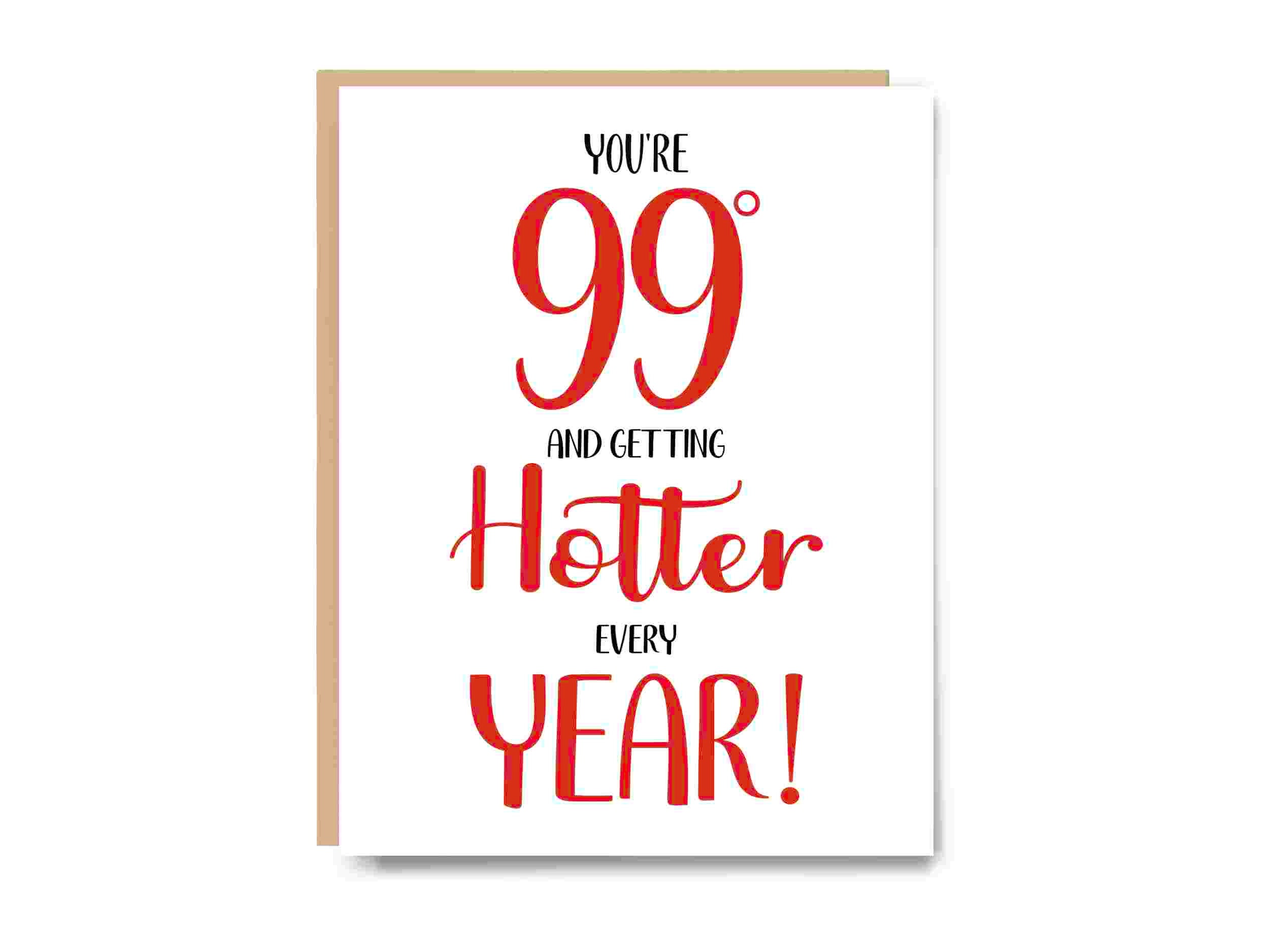Funny 99th Birthday Card 99th Birthday Gag Gift 99th for | Etsy