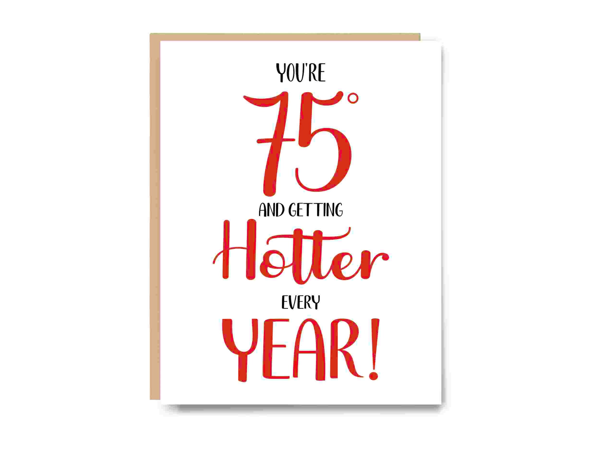 Funny 75th Birthday Card 75th Birthday Gag Gift 75th for | Etsy