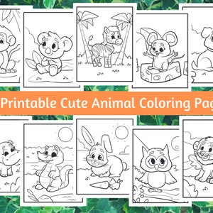 10 Cute Animal Coloring Pages Easy: Unleash Your Inner Artist with These Adorable Designs