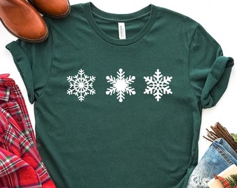 Snowflake Christmas T-shirt, Family Christmas Shirts Funny, Womens Christmas Shirt, Winter T-shirt, Christmas Vacation Shirts For Women