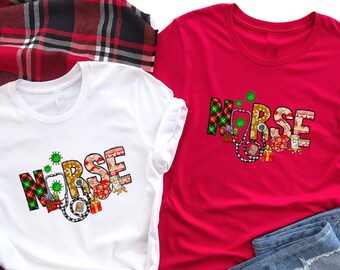 Christmas Nurse T-Shirt, Nursing Student Gift