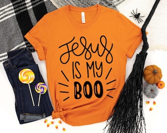Jesus Is My Boo Halloween T-Shirt, Christian Fall Tee