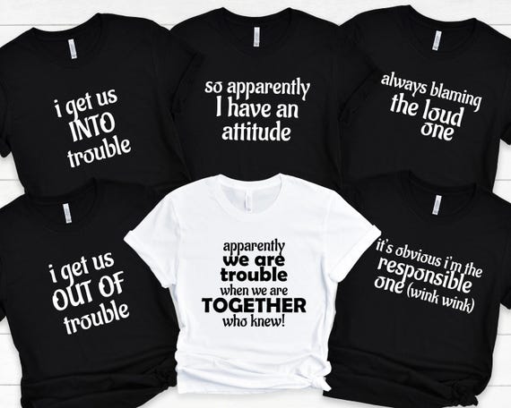 Trouble 1 T-Shirt Funny Trouble One Group T-Shirt Trouble 1 T-Shirt Funny Trouble One Group T-Shirt