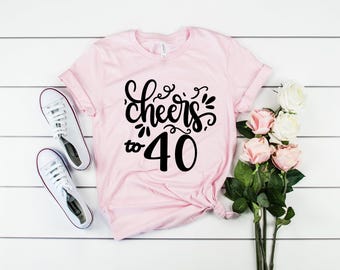 Cheers To 40 Years Shirt, 40th Birthday T-Shirt