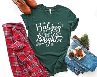 Baking Spirits Bright Christmas T-Shirt: Jingle Bells Teacher Tee