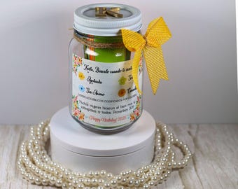 16oz Mason Jar Personalized with Bible Verses – Christian Gift for Birthday, Wedding, Anniversary, Encouragement