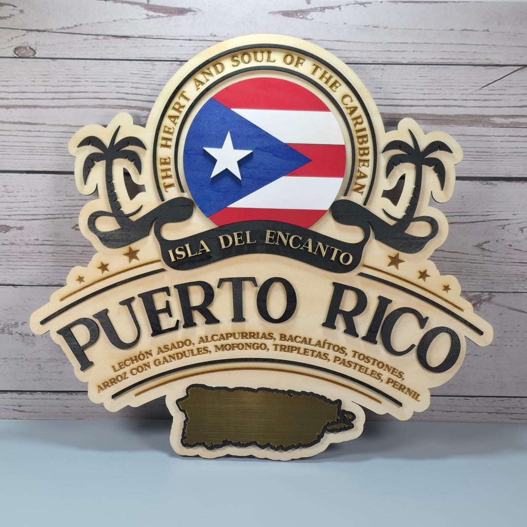 Isla Sign Isla Del Encanto Puerto Rico Sign – Handmade Boricua Gift – Caribbean ...