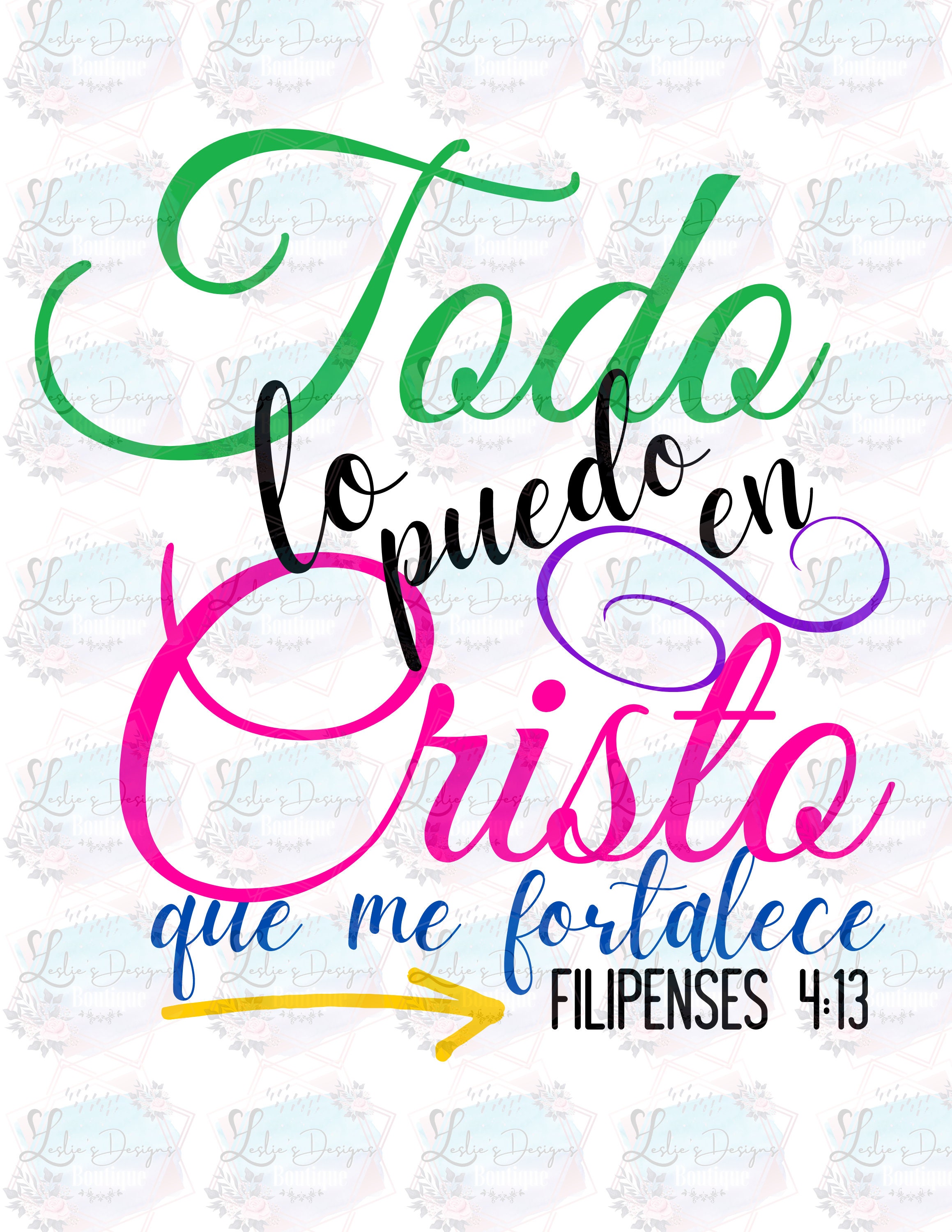 Todo lo puedo en cristo que me fortalece png sublimation cricut etsy