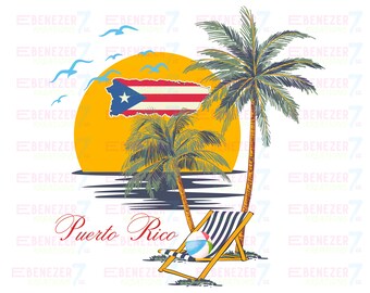 Retro Puerto Rico Sun PNG Sublimation cricut