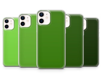 Dunkelgrüne Handyhülle, hellgrün, einfarbig, Abdeckung für iPhone 15 Pro Max, 14 Plus, 13, 12, 11, XR, XS Samsung S23, S22, A54, Pixel 8