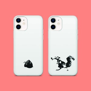 2 capas de celular combinando, capas de casais de desenho animado melhores amigos para iPhone 15 Pro Max, 14 Plus, 13, 12, 11, XR, XS, Samsung S23, A54, Pixel 8