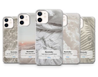 Aesthetic Quote Phone Case Mental Health Self-Love Cover for iPhone 15 Pro Max, 14 Plus, 13, 12, 11, XR, XS, Samsung S23, S22, A54, Pixel 8