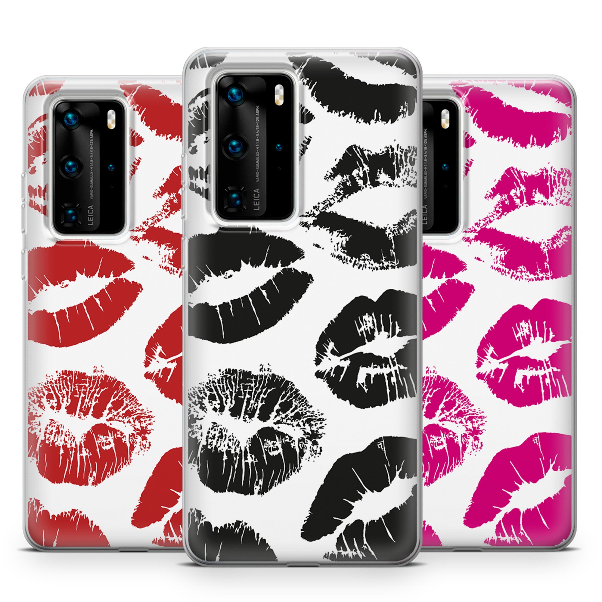 Coque TRADAY Red Kiss Pour IPhone 14 Pro – Motif Lèvres Y2K, Protection Mixte TPU/PC
