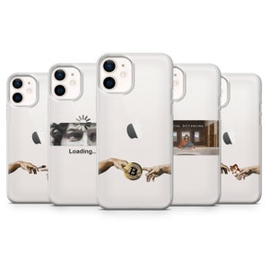 Michelangelo Phone Case Transparent Funny Art Cover for iPhone 15 Pro Max, 14 Plus, 13, 12, 11, XR, XS, Samsung S23, S22, A54, A53, Pixel 8