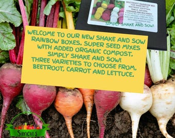 Shake And Sow Beetroot Rainbow Mix, Gift For Gardeners Or Would Be Gardeners