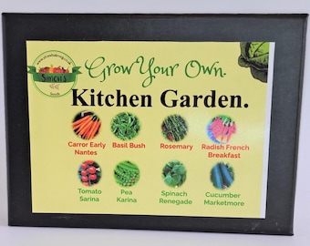 Kitchen Garden Seed Collection, Heirloom Vegetables & Herbs to Grow at Home,