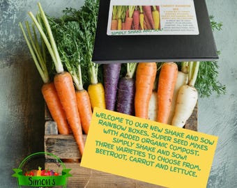 Shake And Sow Carrot Rainbow Mix, Gift For Gardeners Or Would Be Gardeners