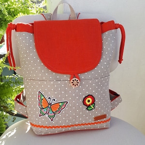 Sac à dos préscolaire, sac à dos pour tout-petit, sac à dos pour la maternelle, sac à dos pour enfants, sac à dos en lin