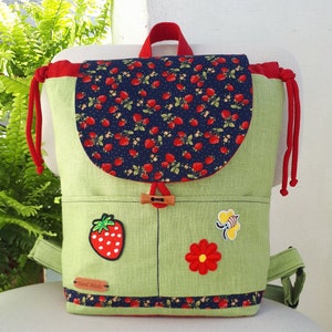 Sac à dos préscolaire, sac à dos pour tout-petit, sac à dos pour la maternelle, sac à dos pour enfants, sac à dos en lin