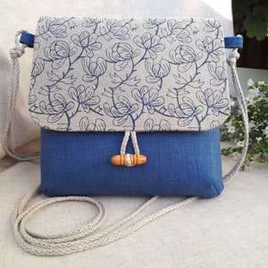 Linen bag, woman bag, present bag, natural  bag, bag for every day, handmade linen bag, walking bag, gift, linen crossbody bag, linen purse