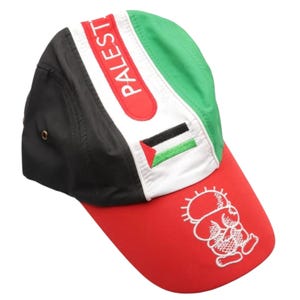 Palestine Summer Cap, Handalah Embroidered Cap, Palestinian Flag Cap, Free Palestine Adjustable Cap