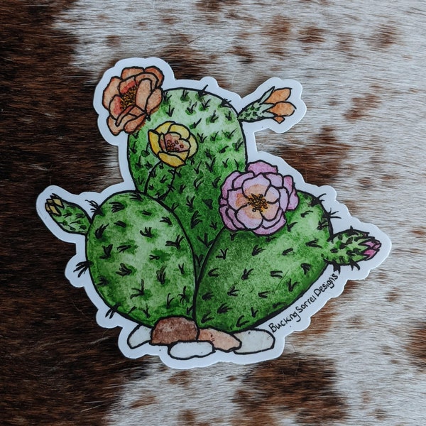 Plains Prickly Pear Cactus Decal