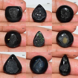 Attractive Top Grade  Black agate Sugar Druzy cabochon, Black Agate Druzy Gemstone, Loose Agate Gemstone Use jewelry, Black Agate Druzy,