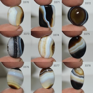 Brand New Black Banded Agate Gemstone, Natural Banded Agate Cabochon, Use jewelry Banded Agate, Banded Agate, In Low price Agate Cabochons