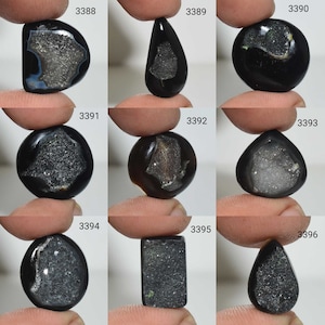 Top Grade  Black agate Sugar Druzy cabochon, Black Agate Druzy Gemstone, Loose Agate Gemstone Use jewelry, In Low pirce Black Agate Druzy,