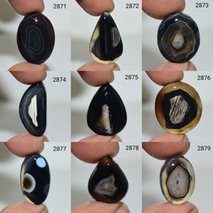Exclusive Black Banded Agate Gemstone, Natural Banded Agate Cabochon, Use jewelry Banded Agate, Banded Agate, In Low price Agate Cabochons