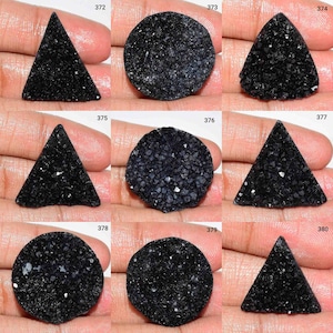 Excellant top Grade Natural Black agate Sugar Druzy cabochon, Gemstone, Black agate jewelry, Black agate, Multi Jewelry Making Stone,