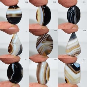 Incredible Black Banded Agate Gemstone, Natural Banded Agate Cabochon, Use jewelry Banded Agate, Banded Agate, In Low price Agate Cabochons