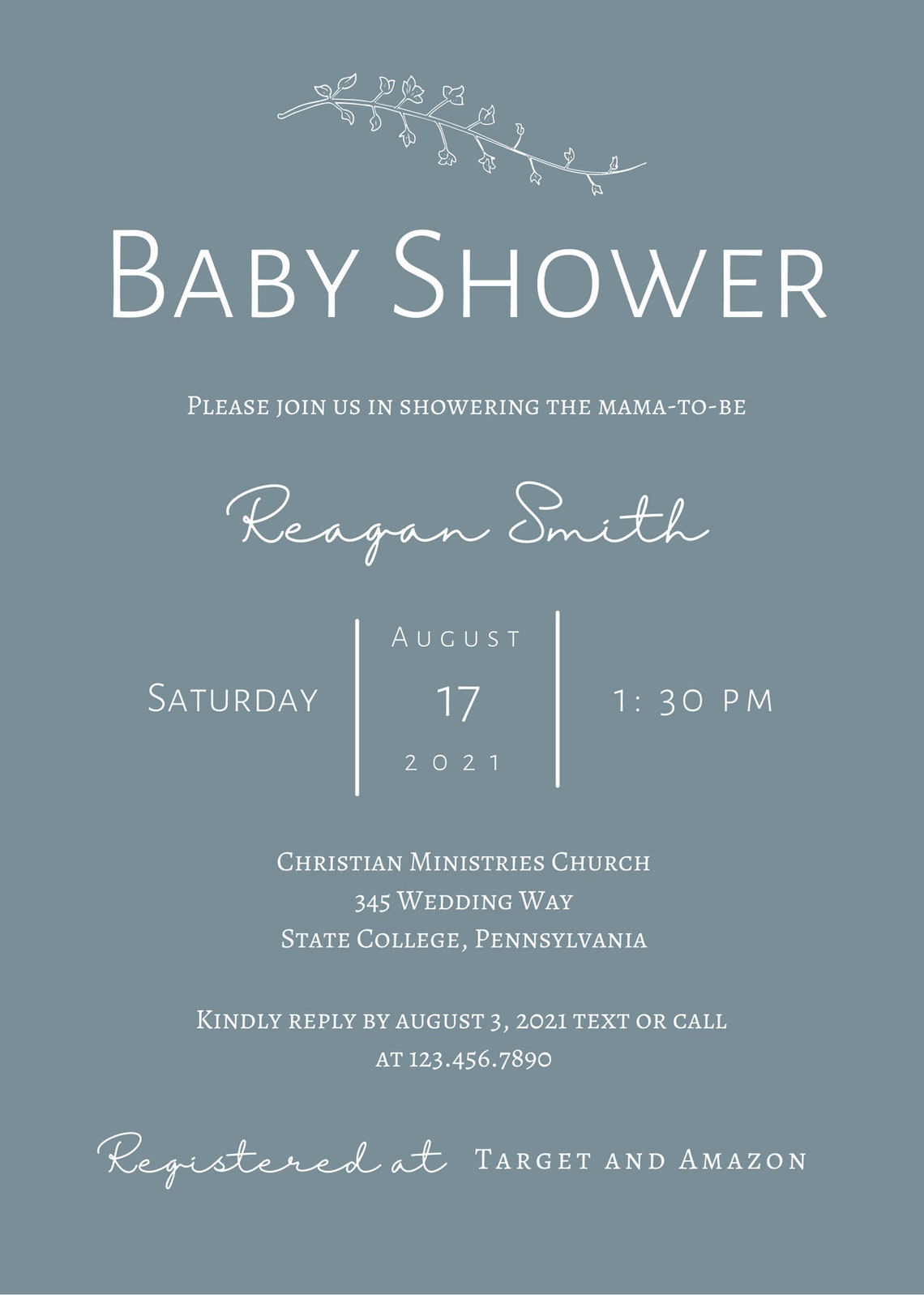 Baby Shower Invitation Editable Template through Canva Etsy