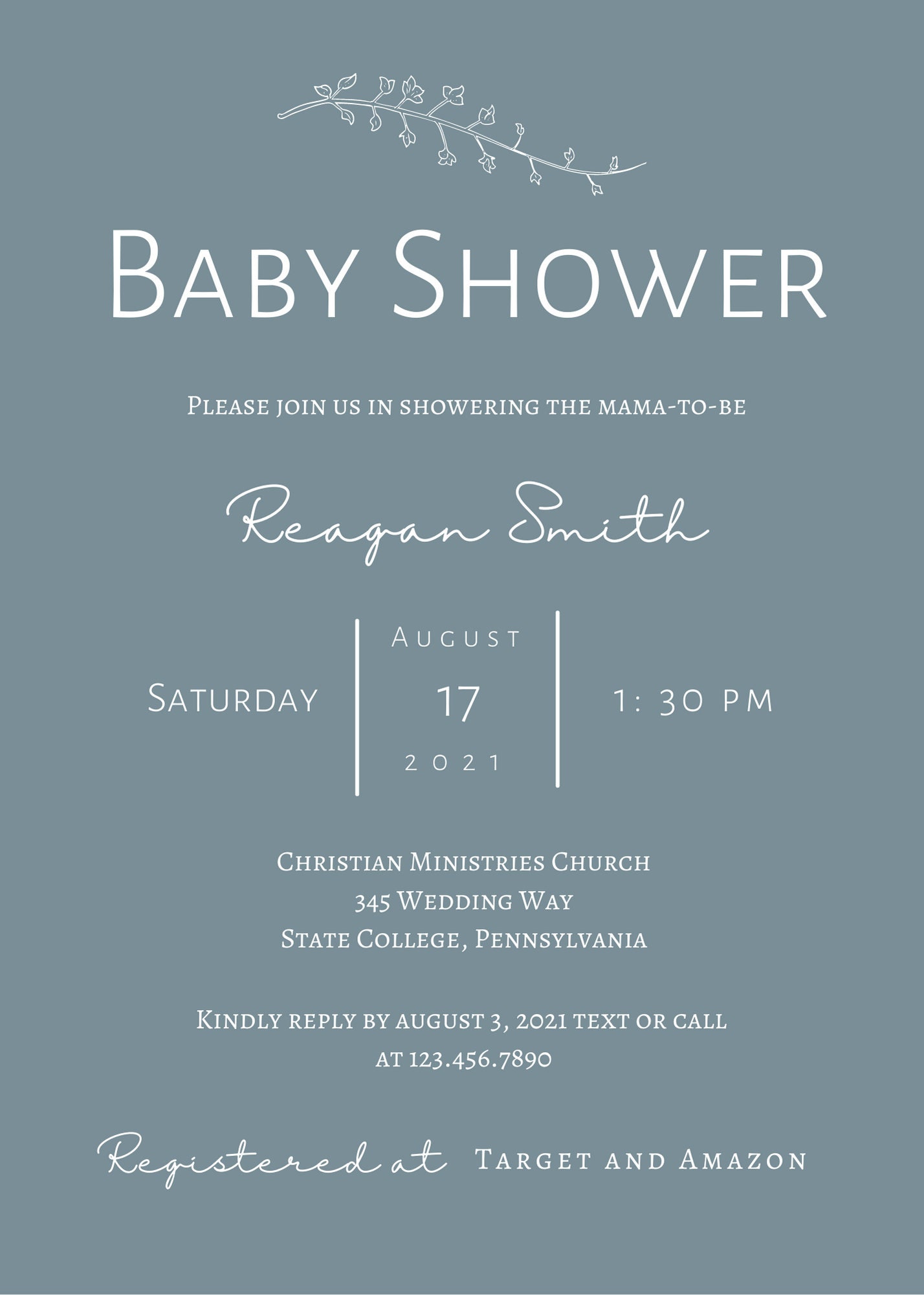 Baby Shower Invitation Editable Template through Canva Etsy