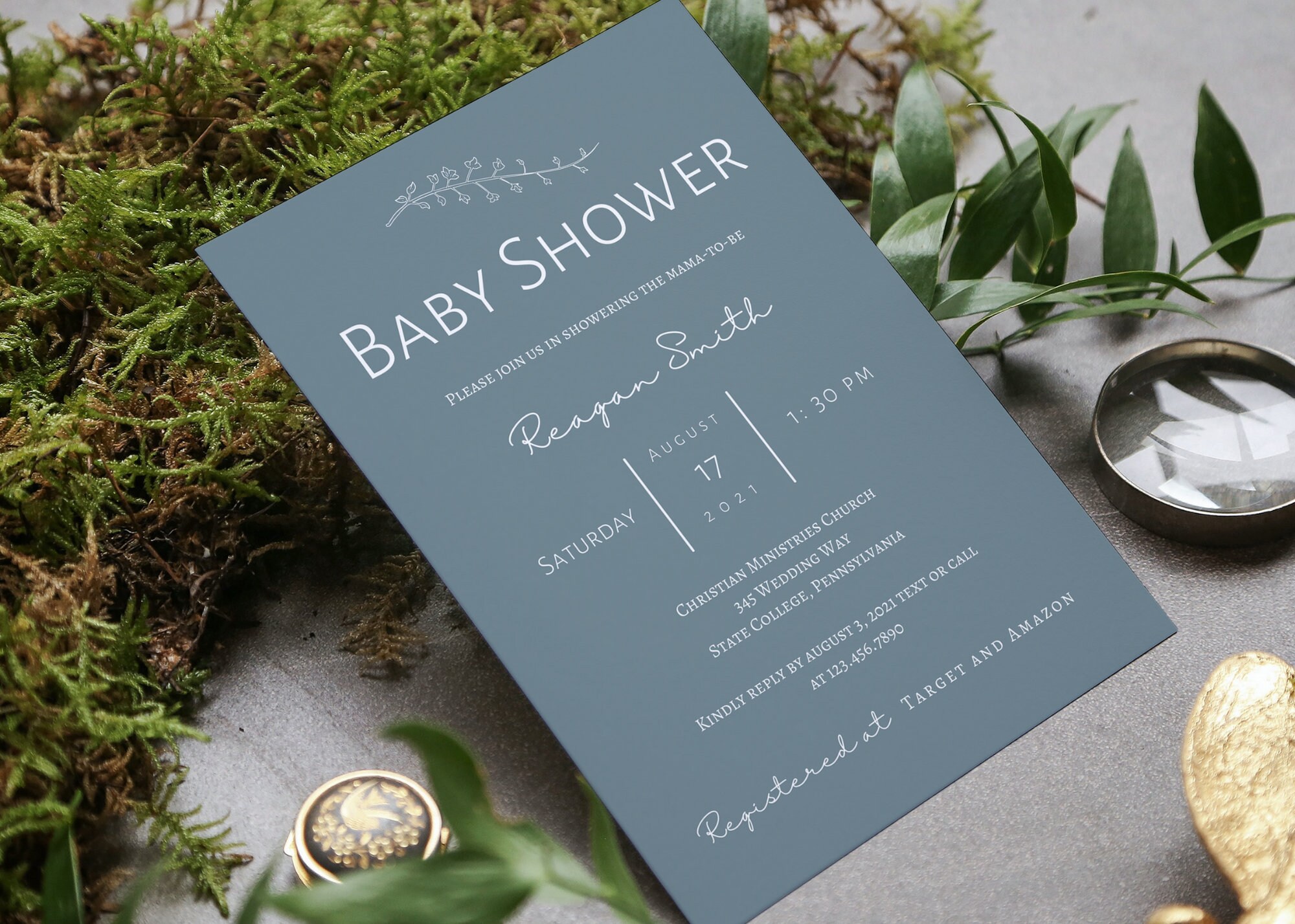 Baby Shower Invitation Editable Template through Canva Etsy