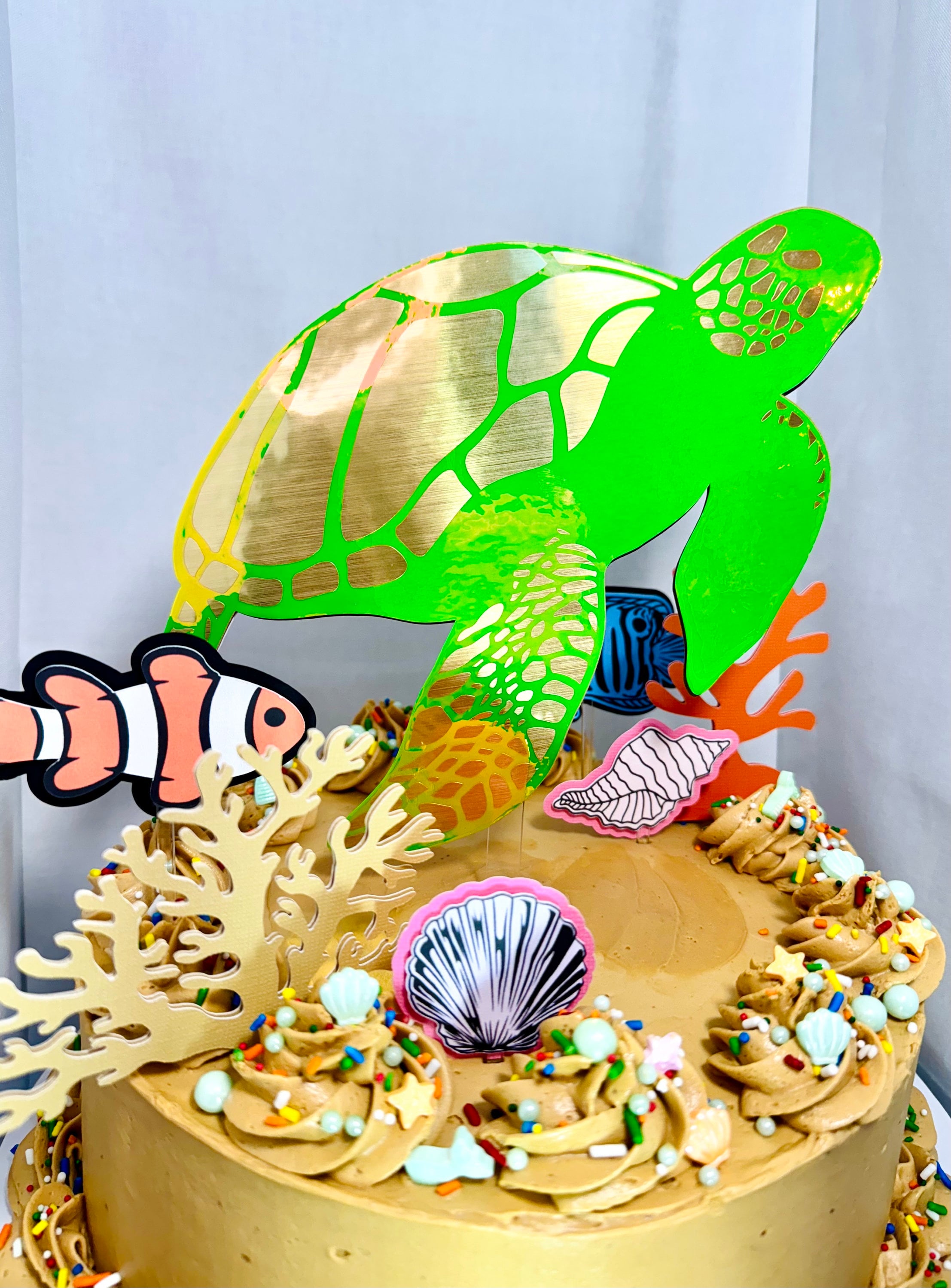 Holographic Sea Turtle Cake Topper - Etsy