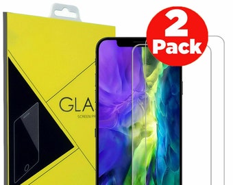For Apple iPhone Models - 100% Genuine Tempered Glass Screen Protector (2 Pack)