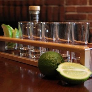 Tequila Schnapsglas Bar Caddy mit Limettenschale