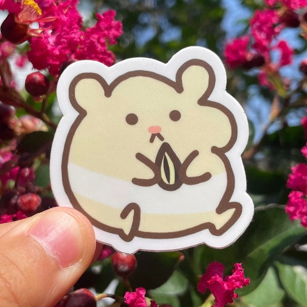 Chubby Hamster Cheeks Logo - Vinyl Sticker