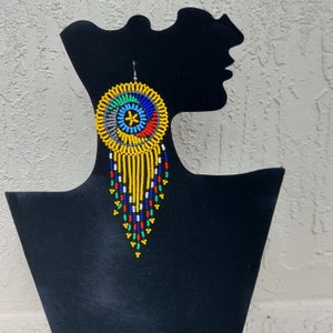 Beaded Zulu earrings. Tribal earrings