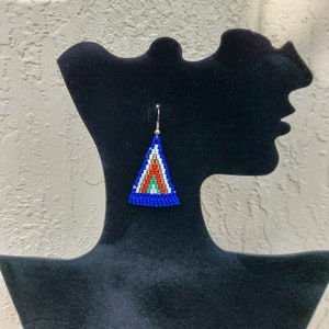 Beaded Zulu earrings. Tribal earrings