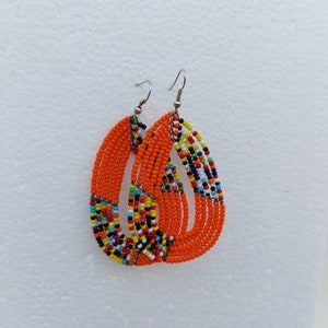 Beaded Zulu earrings. Tribal earrings