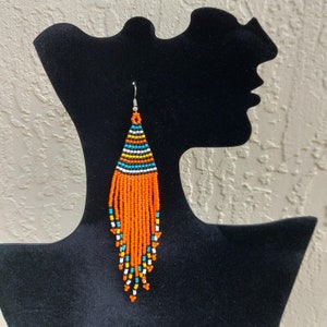 Beaded Zulu earrings. Tribal earrings