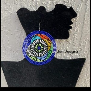 Beaded Zulu earrings. Tribal earrings
