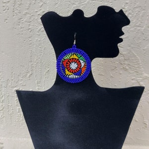Beaded Zulu earrings. Tribal earrings